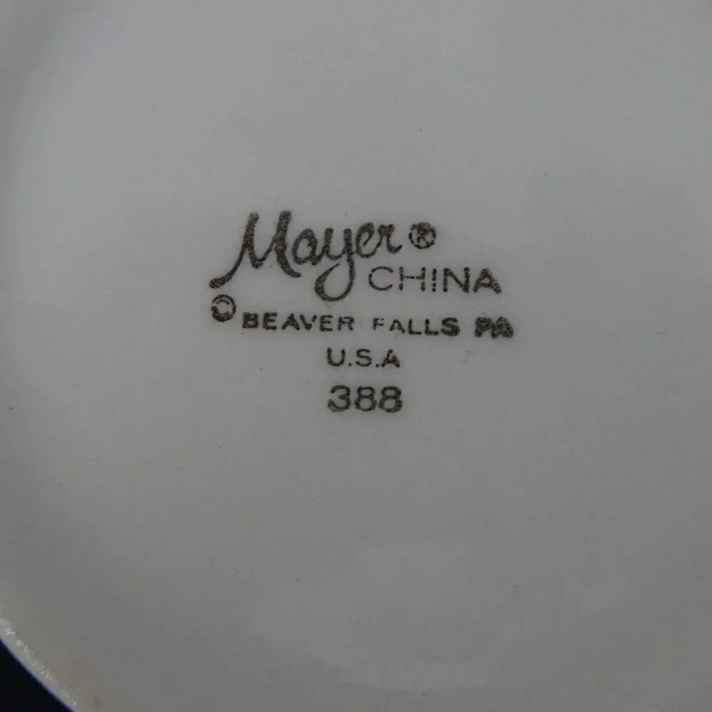Vintage Mayer Coffee Tea Hot Water Pot Restaurant Individual Serving Green Band